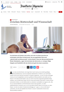 Screenshot der FAZ-Webseite des Artikels