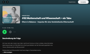 Screenshot von der Podcastfolge bei spotify